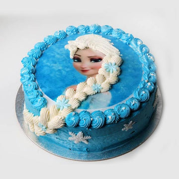 Blissful Frozen Elsa Photo Cake