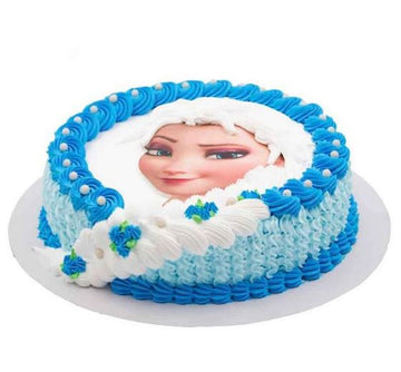 3 Coloured Frozen Elsa Cake