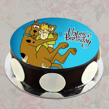 Cute Scooby and Shaggy Photo Cake