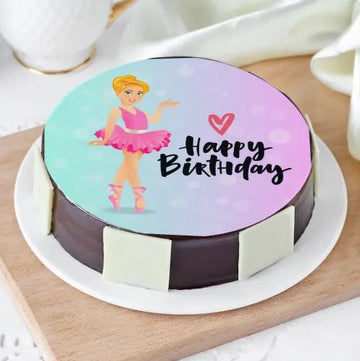 Beautiful Barbie Doll Photo Cake