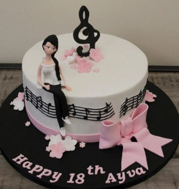 Girls Love For Music Theme Cake