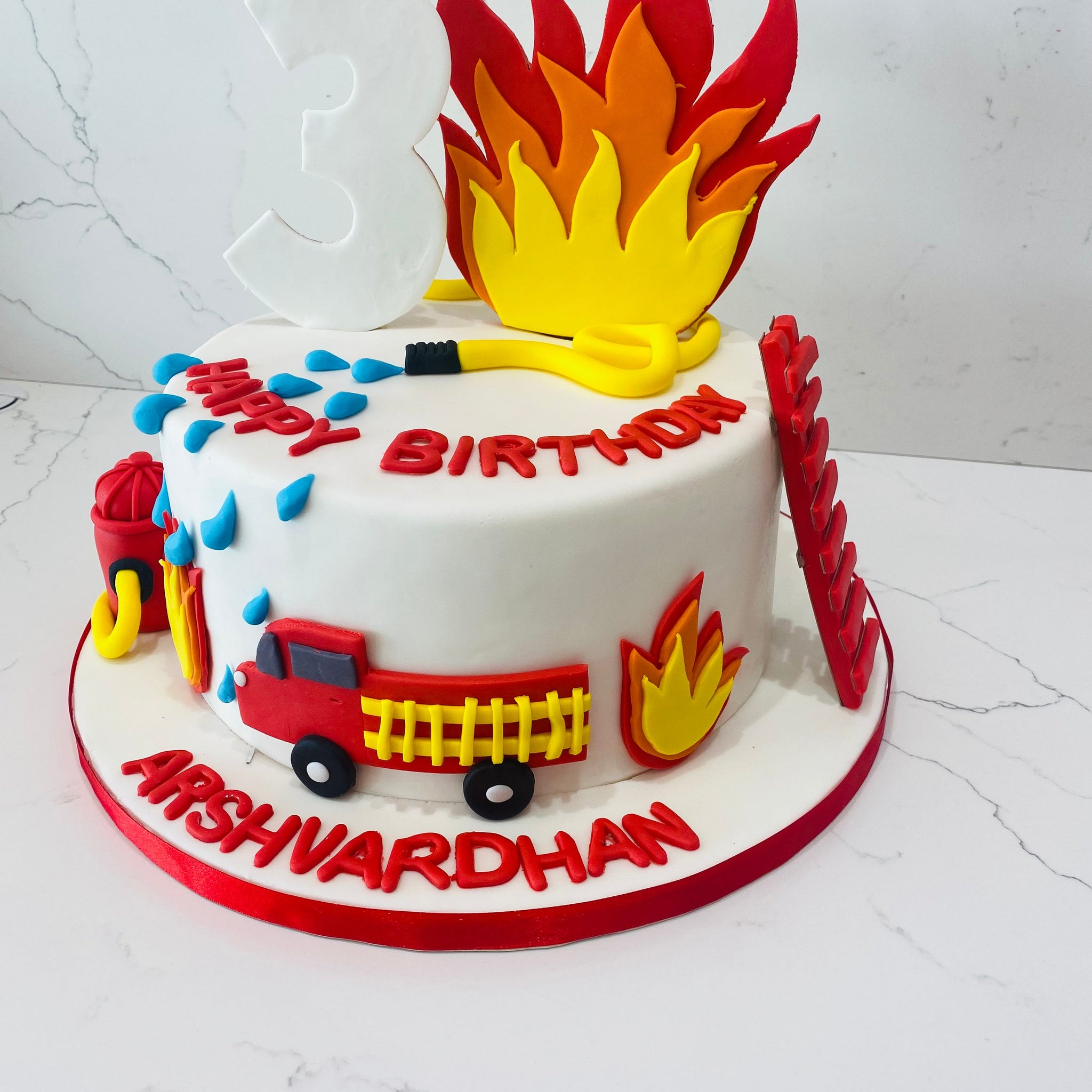 EXTINGUISH THE FIRE FONDANT CAKE