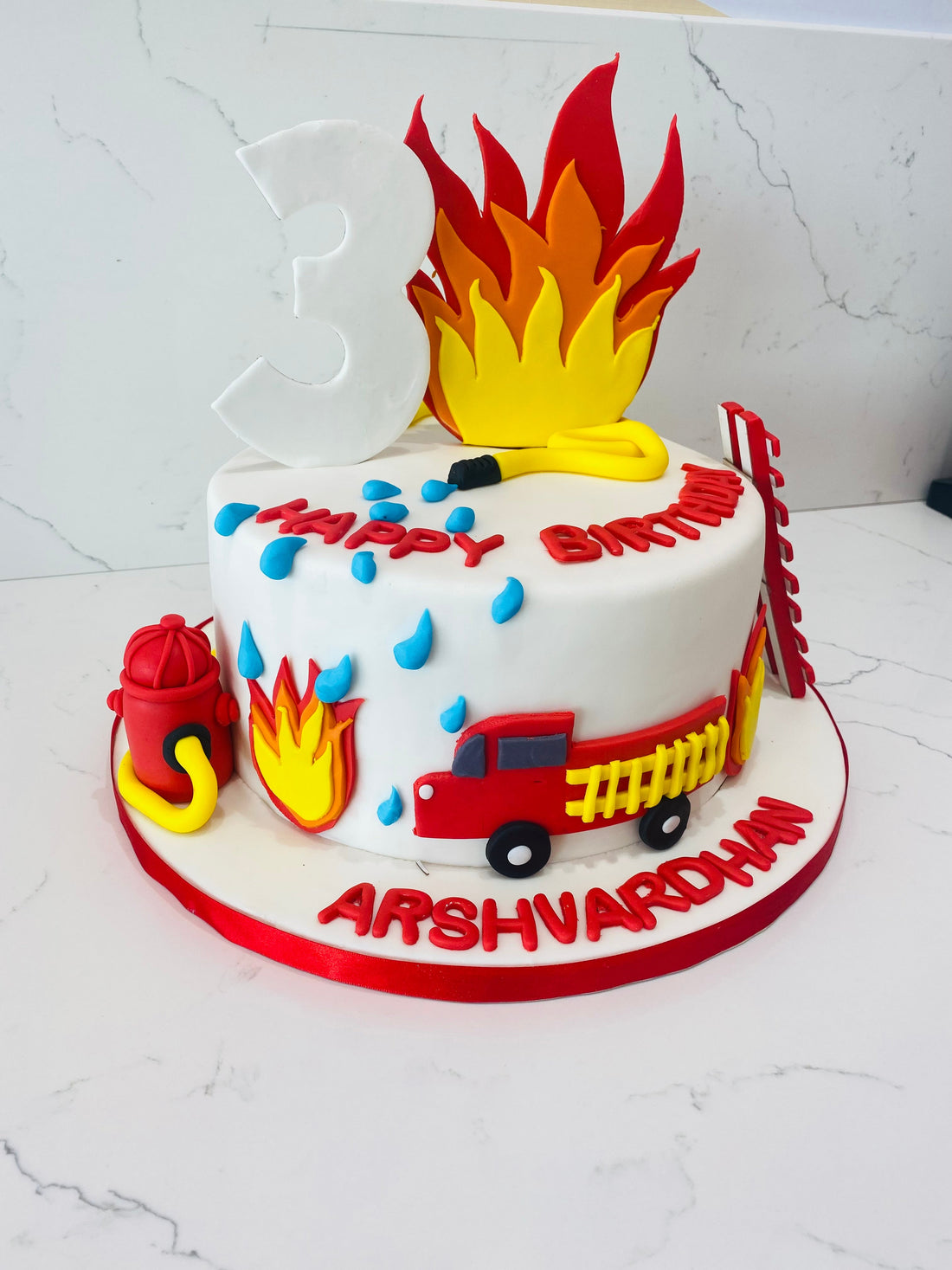 EXTINGUISH THE FIRE FONDANT CAKE