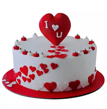 1St Valentine For Loved Ones Theme Cake