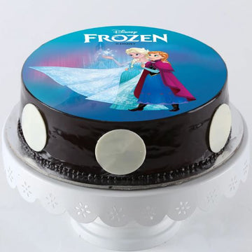 Chocolaty Frozen Elsa Photo Cake