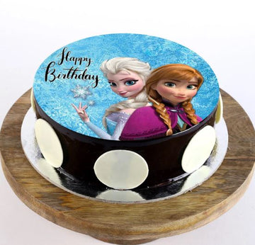 Elsa N Anna Photo Cake