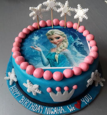 Stylist Frozen Elsa Theme Cake