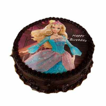 Gorgeous Barbie Doll Photo Cake