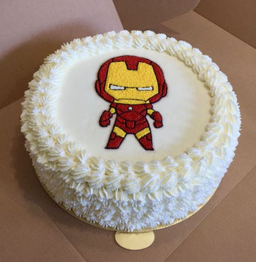 Vanilla Iron Man Photo Cake