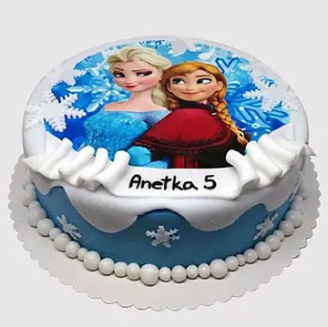 Frozen Elsa Anna Sister Theme Cake