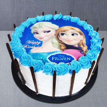 Friends Birthday Celebration Frozen Elsa Theme Cake