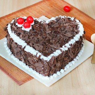 Heart Shape Blackforest Cake