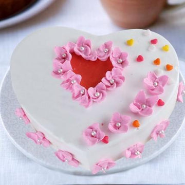 Heart Shape Strawberry Cake