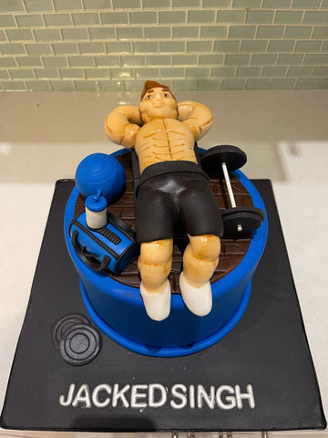 GYM FONDANT CAKE