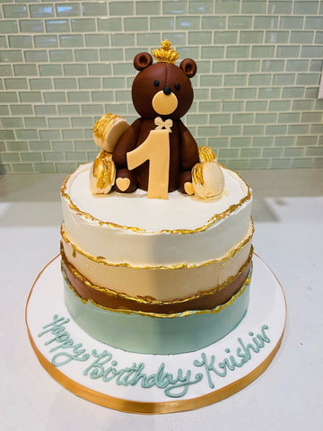 KRISHVIR TEDDY BIRTHDAY CAKE