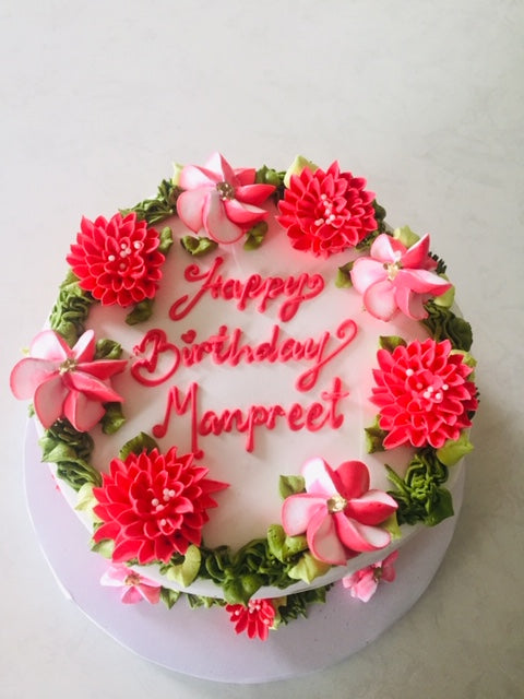 Manpreet flower  cake