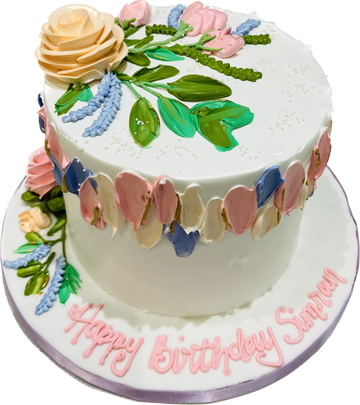 SIMRAN FLORAL BIRTHDAY CAKE