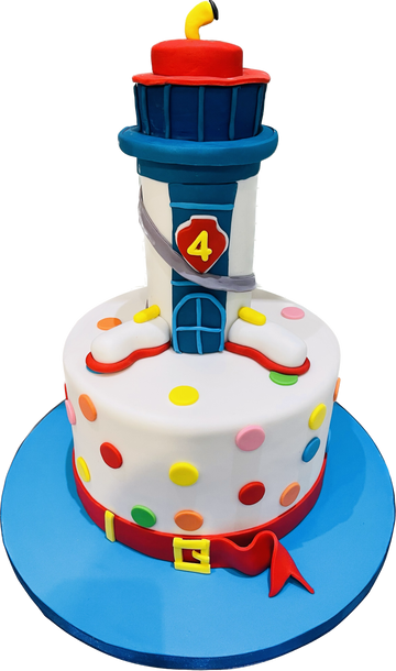 PAW PATROL TOWER FONDANT CAKE