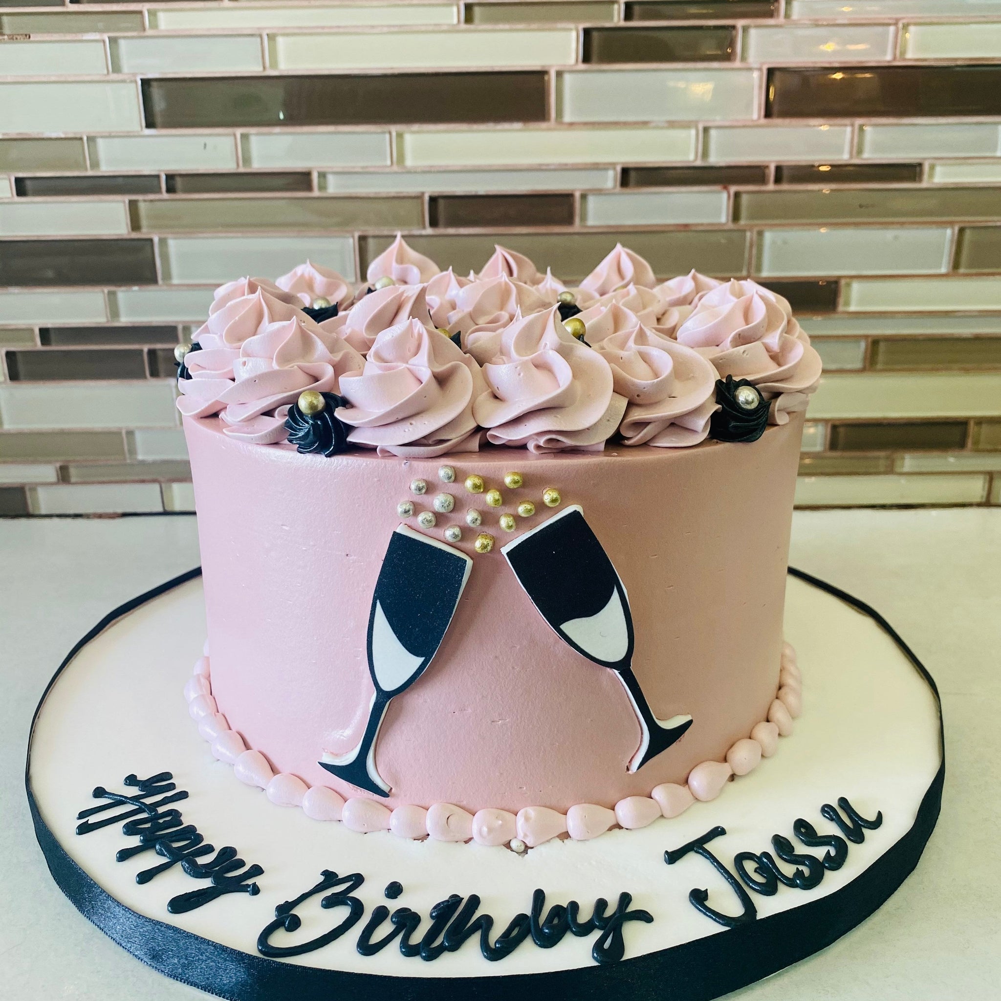 WINE GLASS BIRTHDAY CAKE