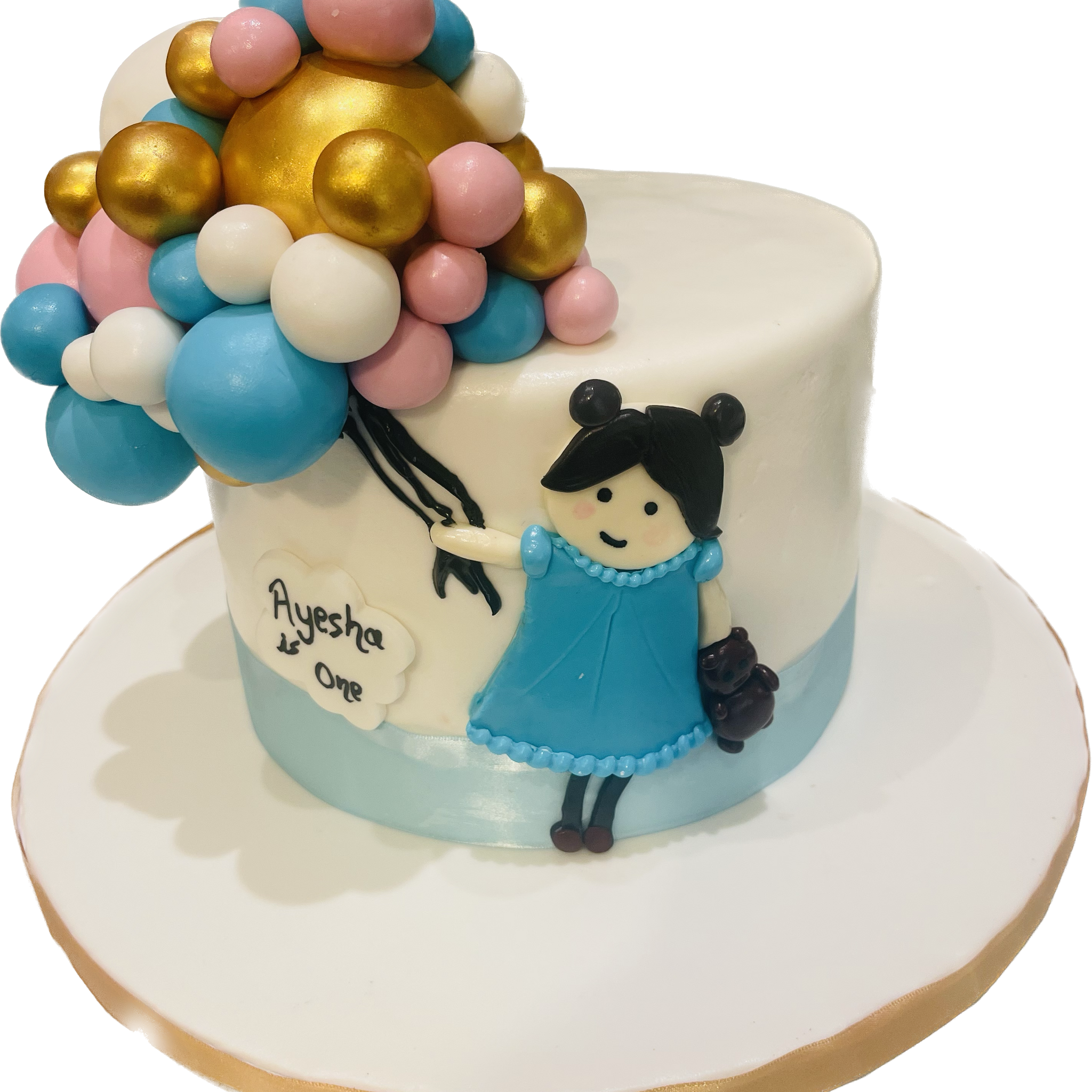 AYESHA FIRST BIRTHDAY BALLOON CAKE