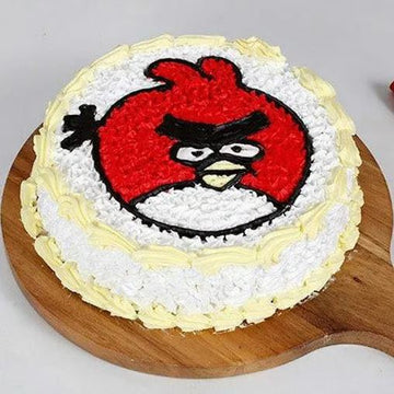 Red White Angry Bird Theme Cake