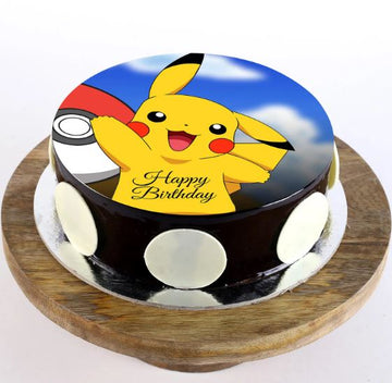 Cute Pikachu Photo Cake