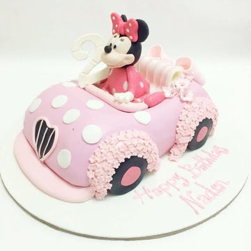 Minnie Mouse Car Cake