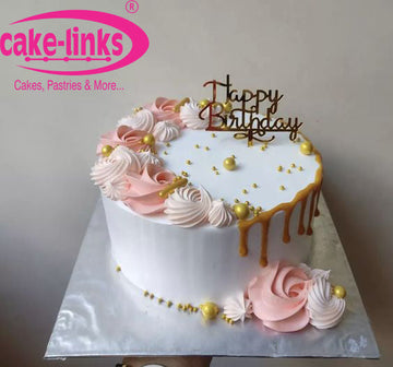 pink rose cake