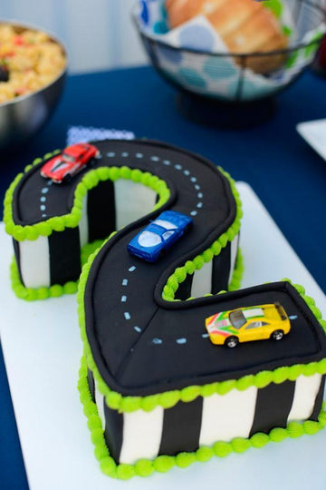 Racetrack Number Cake For Kids