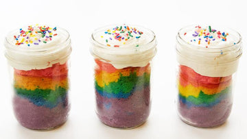 Rainbow Cake In A Jar