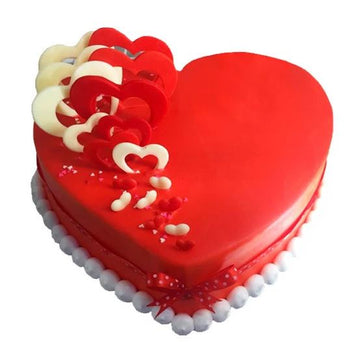 Heart Shape Theme Cake For Lover