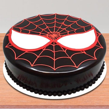 Round Shape Chocolate Spiderman Cake