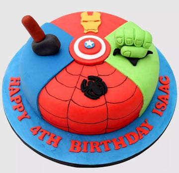 Birthday Avenger Theme Cake