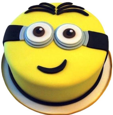 Wide Eyes Of Minion Theme Cake