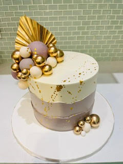 GOLD LEAF BIRTHDAY CAKE