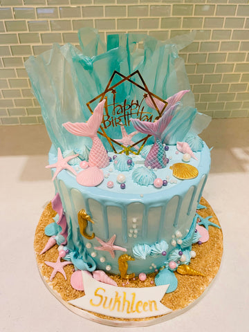 SUKHLEEN MERMAID BIRTHDAY CAKE