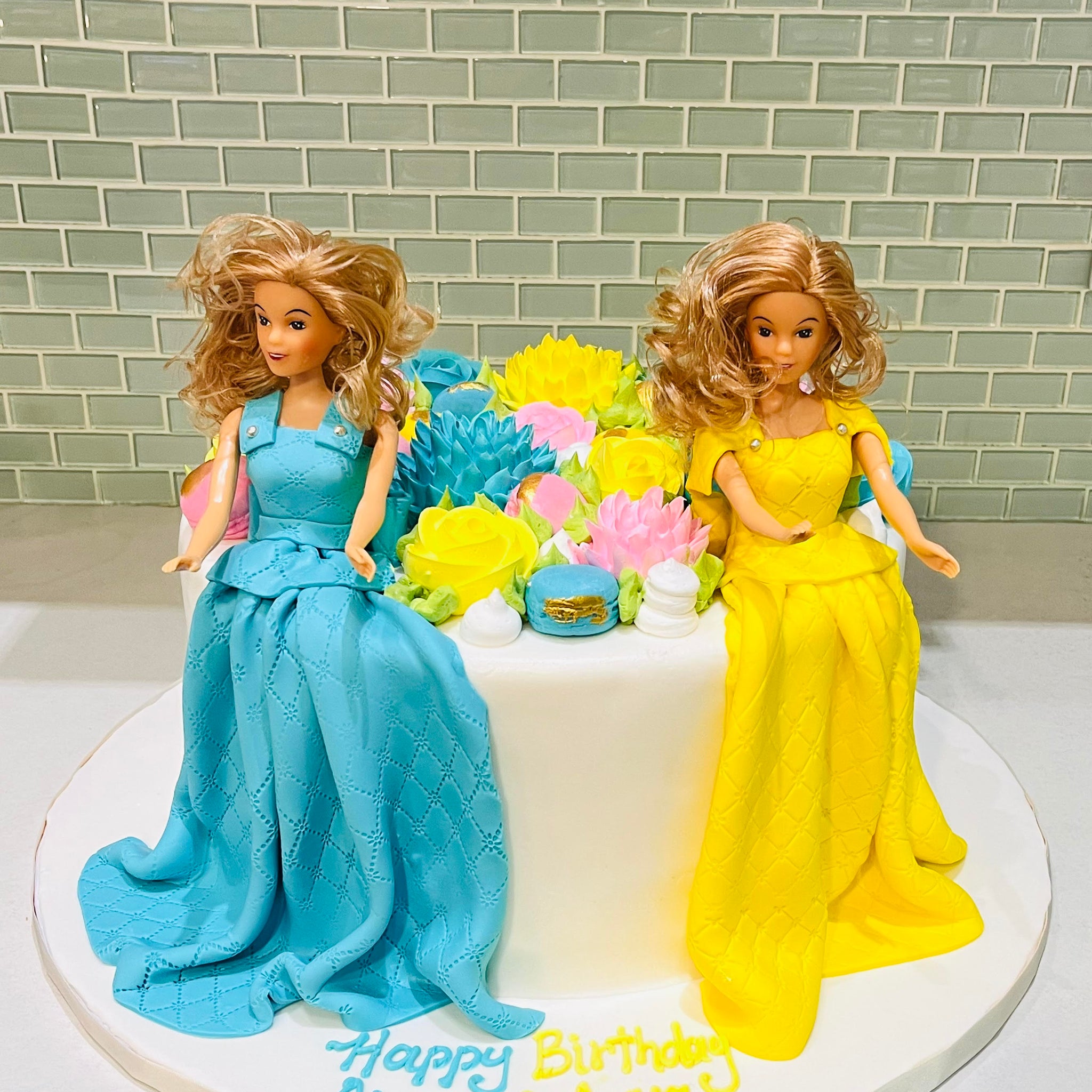 ARYA AND AVYA FONDANT BARBIE CAKE