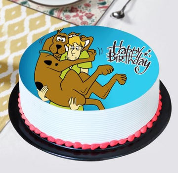 Scooby And Shabby Cartoon Lovers Cake