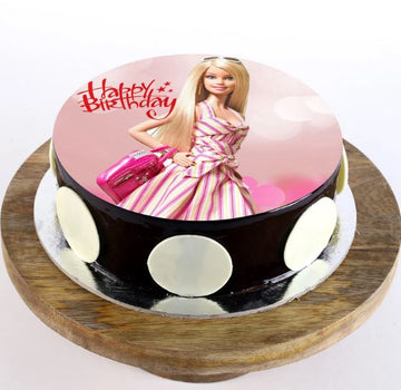 Pinky Barbie Doll Cake