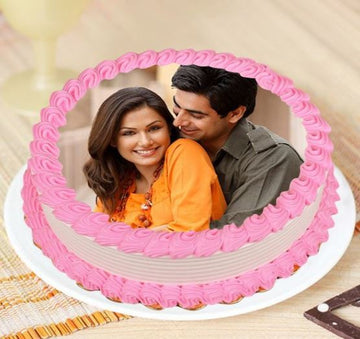 Good Memories With U Couple Photo Cake