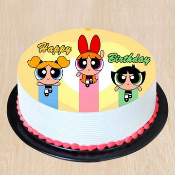 Tempting Powerpuff Girls Photo Cake