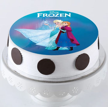 Delicious Frozen Elsa N Anna Photo Cake