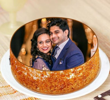 Love You Forever Couple Photo Cake